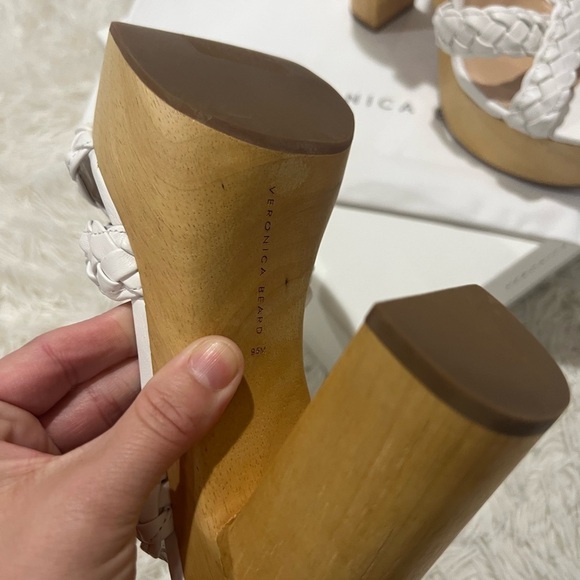 Veronica Beard Gael Braided Ankle-Strap Platform Sandals - size 9.5 - NIB - Picture 3 of 9